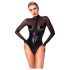 Noir - Body brillant avec insert transparent (noir) - L