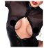 Noir - Body brillant avec insert transparent (noir) - XL