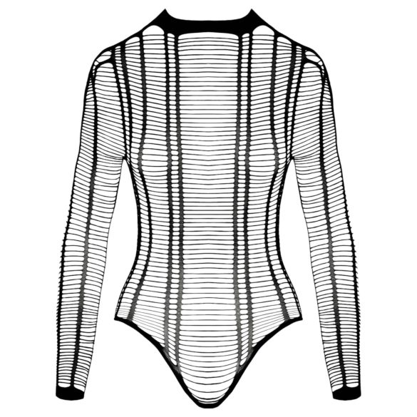 Cottelli - body fendu à rayures - noir - S-L