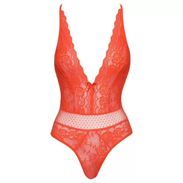 Cottelli - body en dentelle à bretelles croisées (rouge)