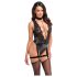 Noir Libido - porte-jarretelles sexy (noir) - L