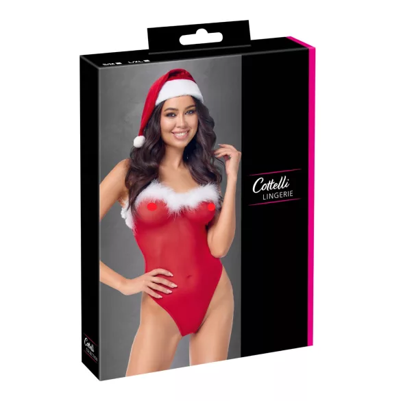 Cottelli - body lingerie de Noël - rouge