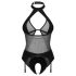 Obsessive Dominna - Body transparent effet brillant (noir)