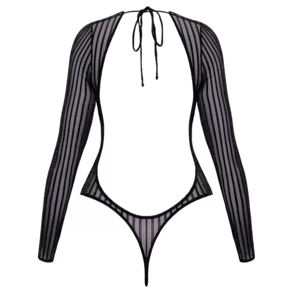 Cottelli - body rayé à fils argentés (noir) - S-L