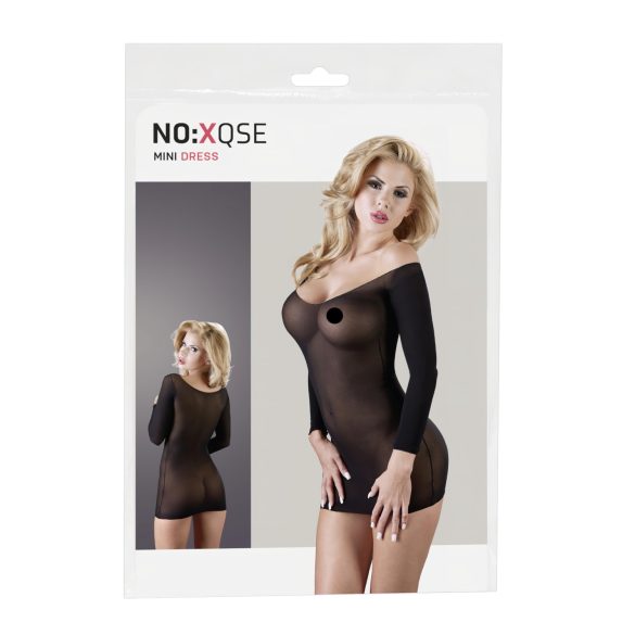 NO:XQSE - Robe transparente manches longues - noir (S-L)