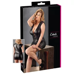   Cottelli - Robe grande taille femme - effet brillant et dentelle - noir - XXL