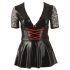 Cottelli Plus Size - Robe brillante avec corset rouge (noir)