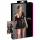 Cottelli - Robe grande taille brillante - corset rouge - noir - XXXL