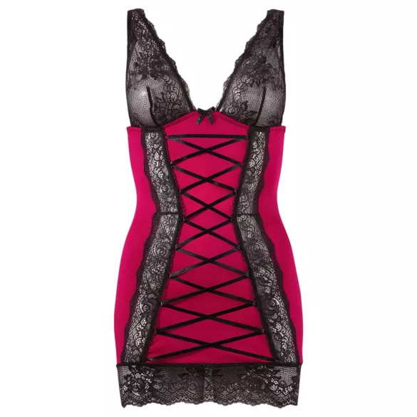 Cottelli - robe moulante lacée - rouge - lingerie sexy - M