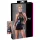Cottelli - robe courte brillante à dentelle col tour de cou - noir - XL