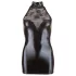 Cottelli - robe courte brillante à dentelle col tour de cou - noir - XL