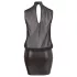 Cottelli - robe grande taille transparente - chiffon brillant noir - 3XL