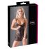 Cottelli - Robe en dentelle à rayures brillantes (noir) - XL