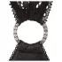 Abierta Fina - robe courte sexy - effet brillant - noir