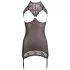 Abierta Fina - robe courte sexy - effet brillant - noir