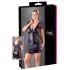 Cottelli Plus Size - Robe noire en dentelle avec nœud - 4XL