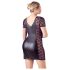 Cottelli Plus Size - Robe noire en dentelle avec nœud - 4XL