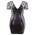 Cottelli Plus Size - Robe noire en dentelle avec nœud - 4XL