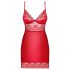Obsessive Lovica - nuisette et string en dentelle (rouge) - 2XL