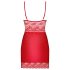 Obsessive Lovica - nuisette en dentelle et string (rouge) - 2XL