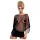 Obsessive Punker - robe moulante transparente et string - noir