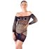 Mandy Mystery - Robe résille noire avec strass & string (S-L)