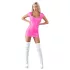 Cottelli Party - robe moulante courte brillante - manches courtes - rose - L