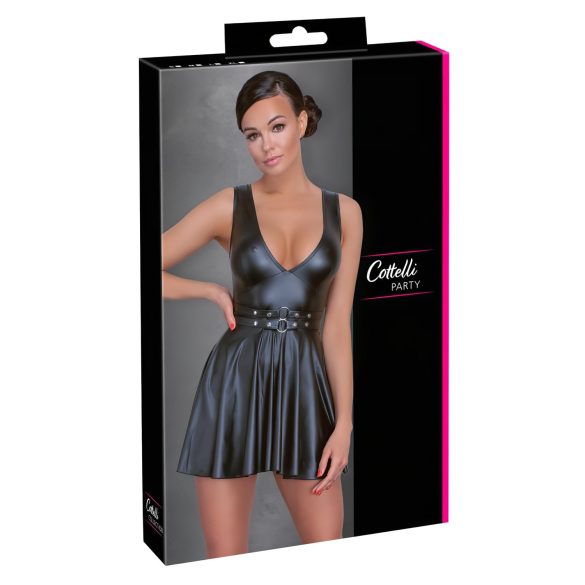 Cottelli - Robe plissée avec ceinture (noir)