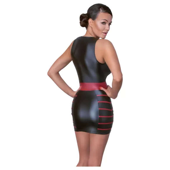 Cottelli Party - Robe moulante rayée (noir-rouge) - XL