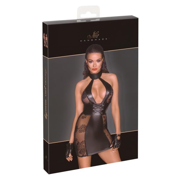 Noir - Robe Courte à Lacets (Noire) - L