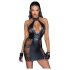 Noir - Robe Courte à Lacets (Noire) - L
