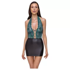   Cottelli - robe brillante en dentelle avec laçage (noir-vert)