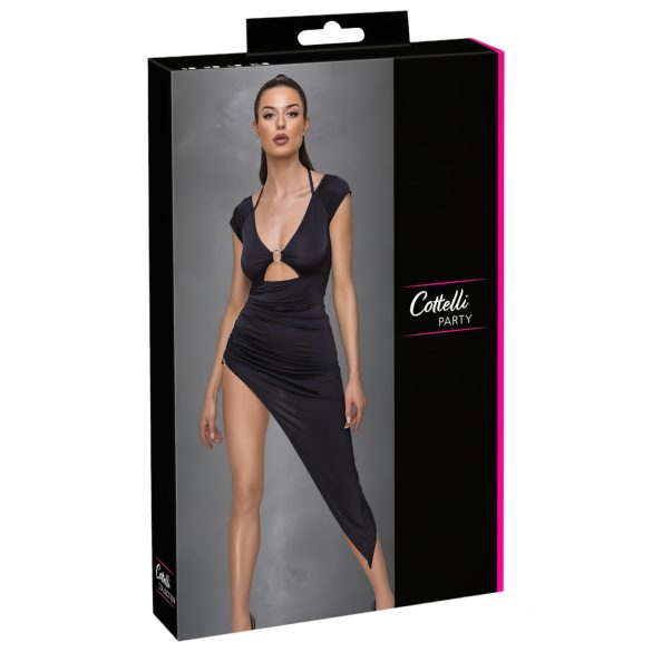 Cottelli Party - robe asymétrique avec anneau - noir - M