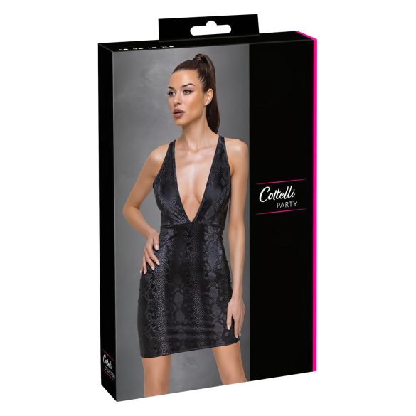 Cottelli Party - Robe serpent noire - M