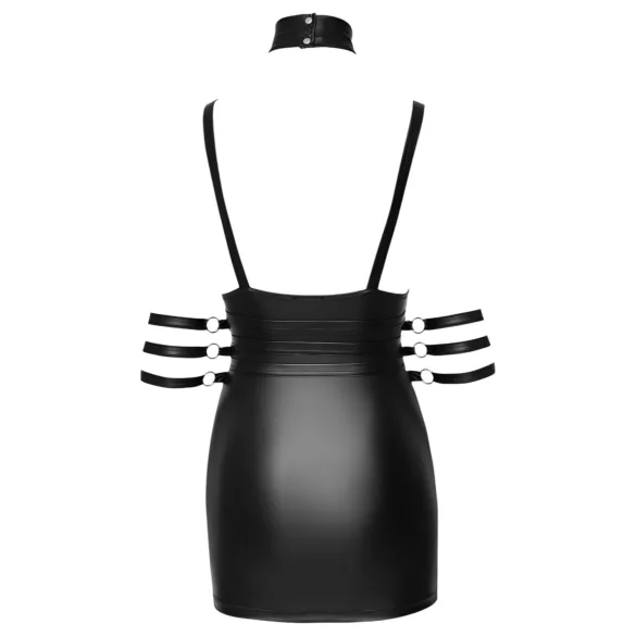 Cottelli Bondage - robe mini brillante à col tour de cou - noir - L