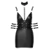 Cottelli Bondage - robe mini brillante à col tour de cou - noir - XL