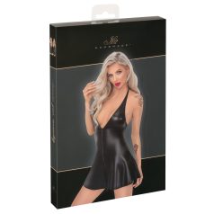 Noir - Robe mini peau serpent avec haut (noir)