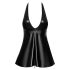 Noir - Robe courte effet serpent (noire)