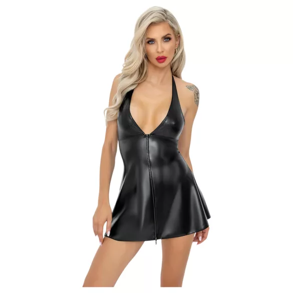 Noir - robe courte moulante effet serpent - noir - XL