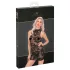 Noir - robe mini noire sans manches à motif de roses