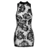 Noir - robe mini noire sans manches à motif de roses