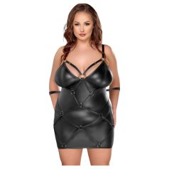 Cottelli Plus Size - robe à menottes (noir)