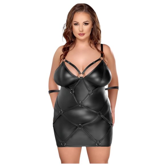 Cottelli Plus Size - robe à menottes (noir)
