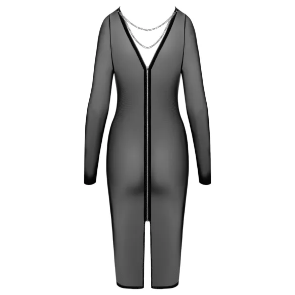 Cottelli Party - robe transparente avec fermeture éclair - noir
