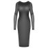 Cottelli Party - Robe transparente à fermeture éclair (noire) - M