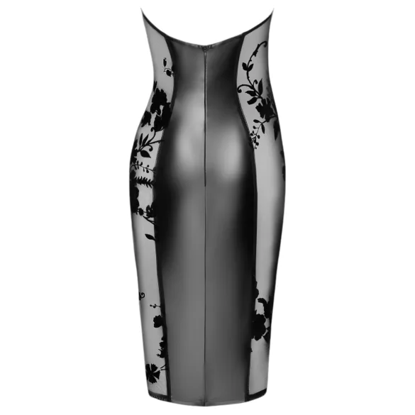 Noir - Robe brillante à col halter (noir) - M
