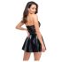 Noir - robe mini brillante en dentelle (noire)
