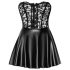 Noir - robe mini brillante en dentelle (noire)