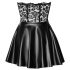 Noir - robe mini brillante en dentelle (noire)