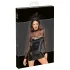 Noir - robe moulante transparente haut brillant - noir - M